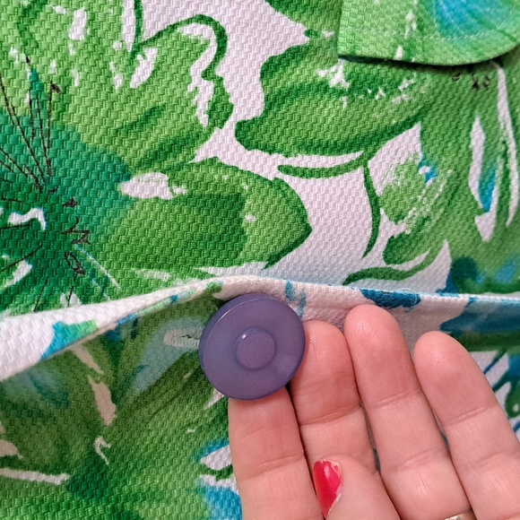 Susan Graver Tropical Vibrant 1 button Lined Jacket. Size 10 - Picture 6 of 11